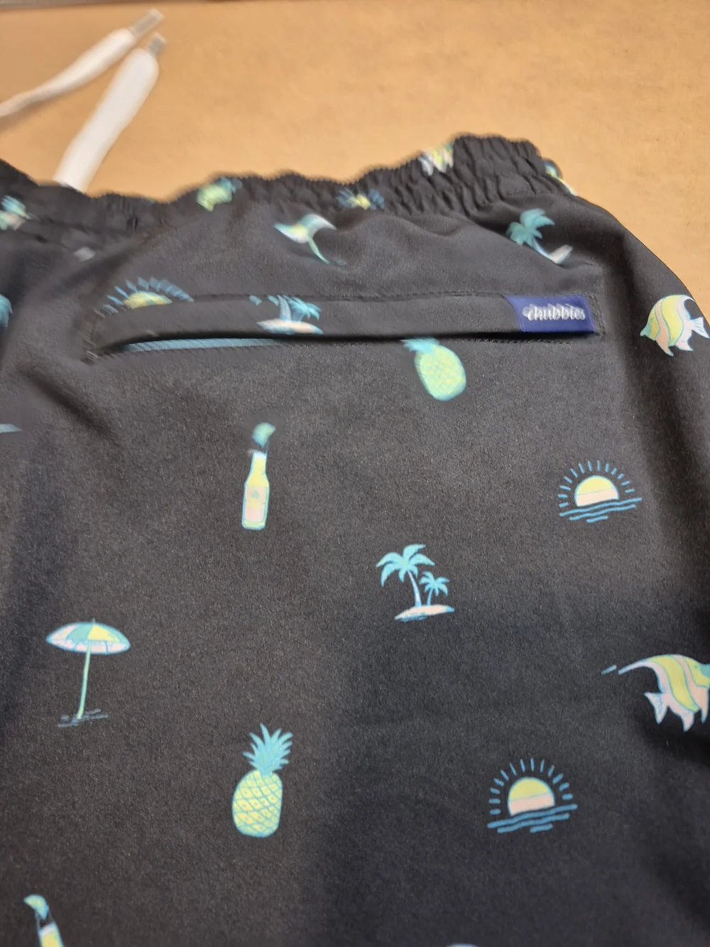 Chubbies Black Pineapple & Tropical Print Swim Trunks 4357/13